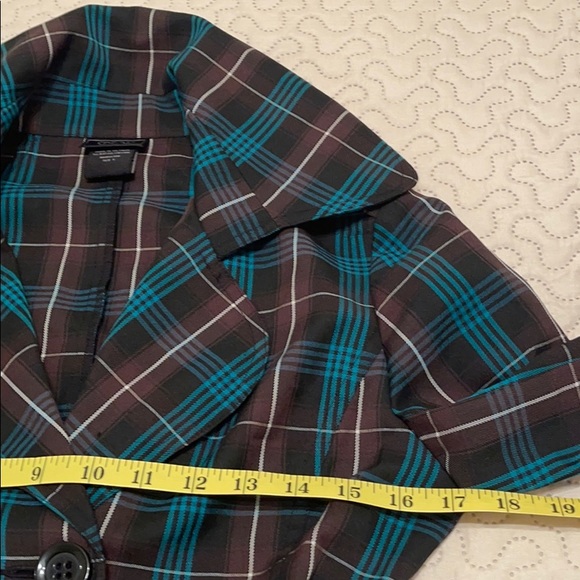 Speak To Me Plaid Lightweight Jacket Size Small - Picture 10 of 12